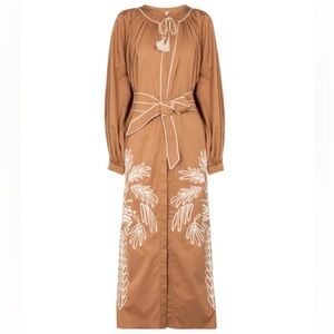 Johanna Ortiz Real Expedition Ankle Dress in Camel - Size 2